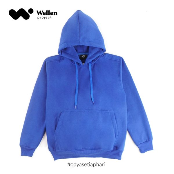 gambar hoodie jumper biru