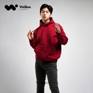 gambar hoodie jumper merah